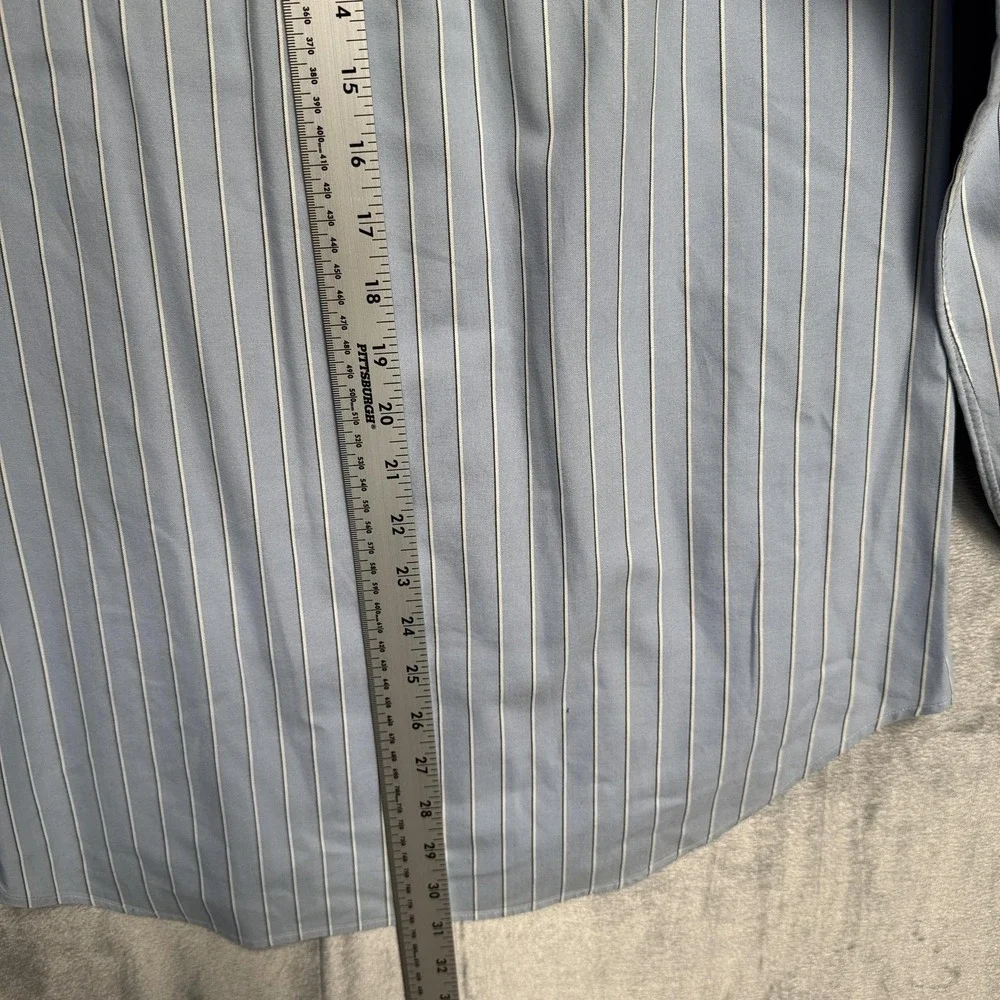 Ralph Lauren Shirt Mens Small Blue Stripe Button Down Long Sleeve Pony Logo - Picture 5 of 6